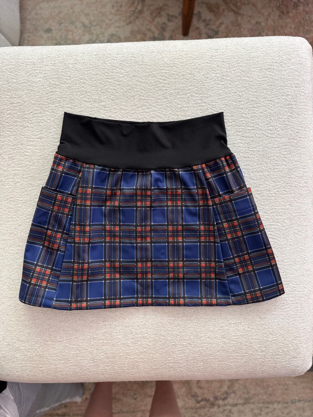 Purple Rain Adventure Skirts Womens Sz M Skater Skirt Tartan Plaid Red Blue